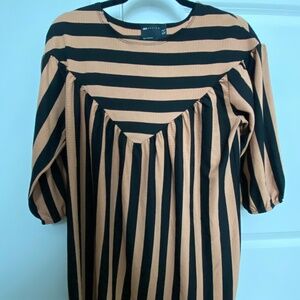 Stripped Neutral Mini Dress